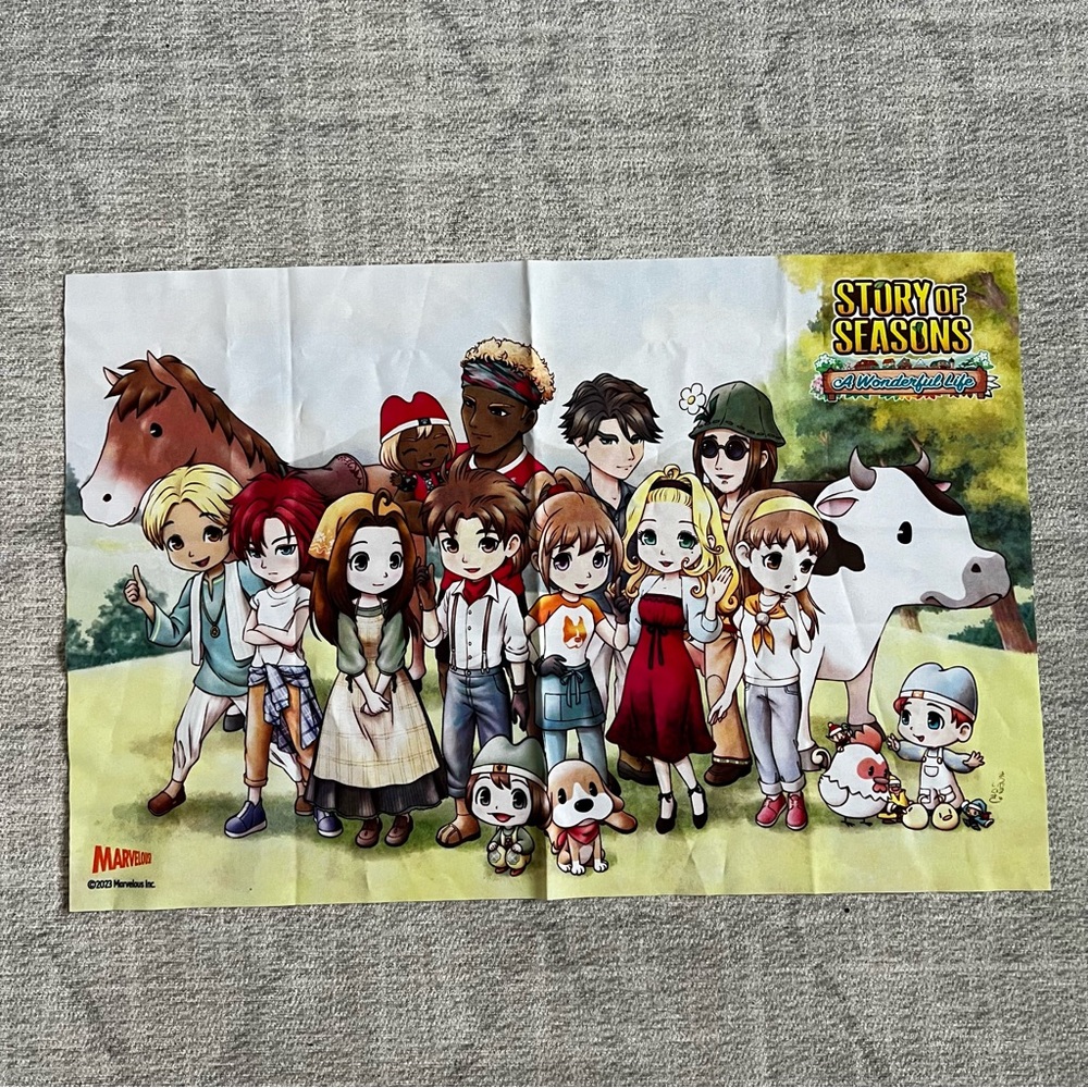 Nintendo Switch Story of Seasons - A Wonderful Life Cloth Poster Collectible